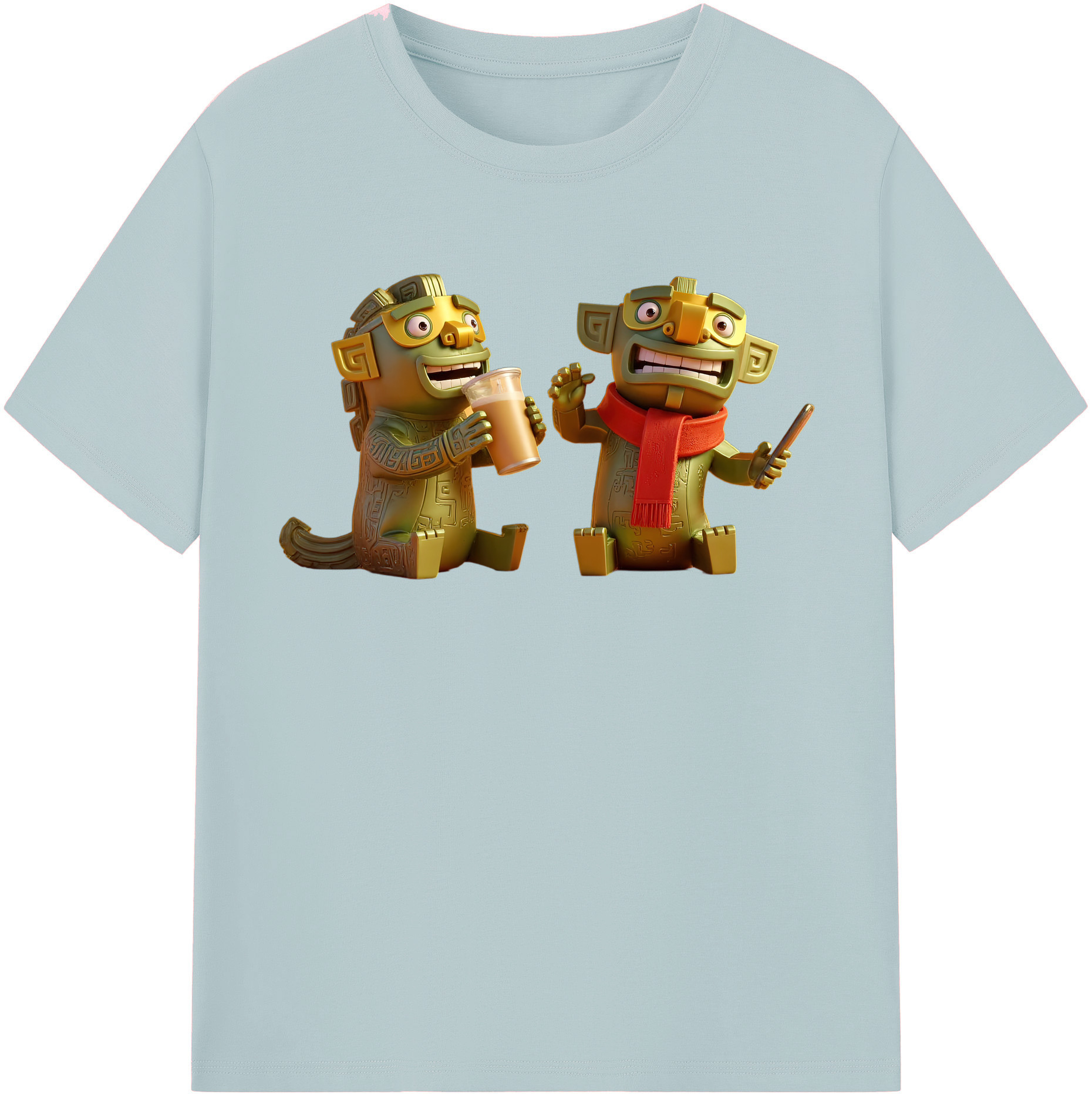 （画像用） Ne Zha 2 ナタ 魔童の大暴れ 綿100％半袖Tシャツ（フロントプリント）